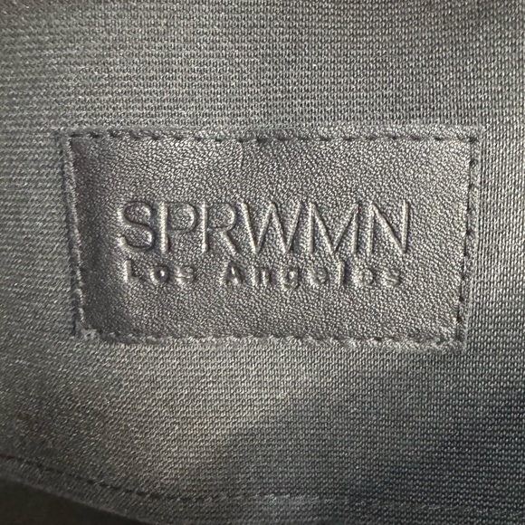 SPRWMN Leather Ankle Legging in Black Stripe M - Picture 6 of 8